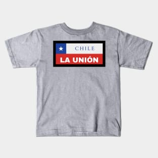 La Unión City in Chilean Flag Kids T-Shirt